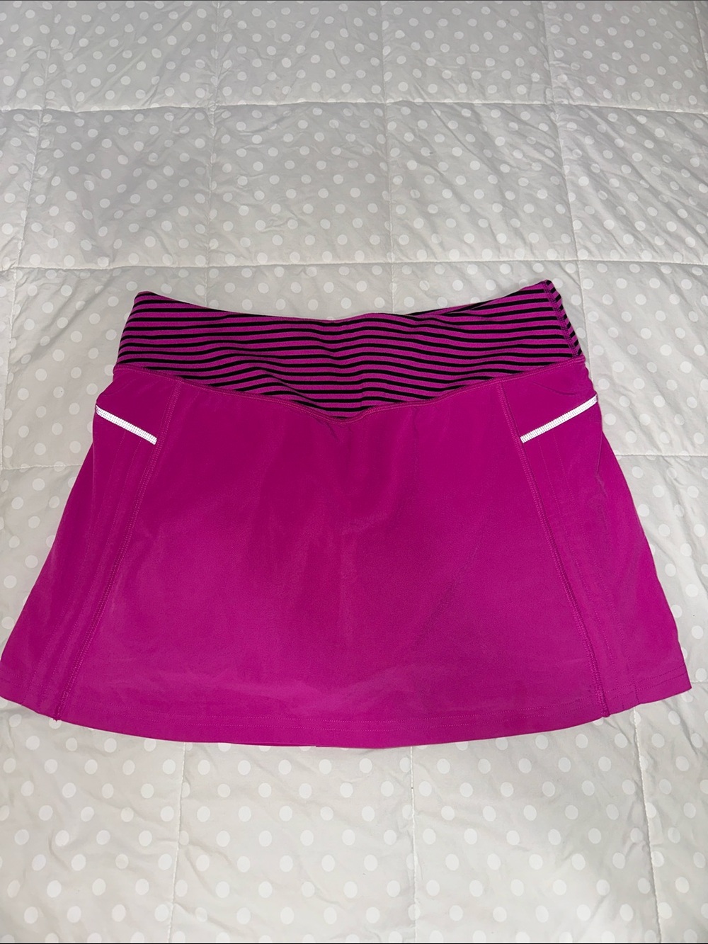 Women's Magenta Active Skort with Striped Waistband Lucy Small
